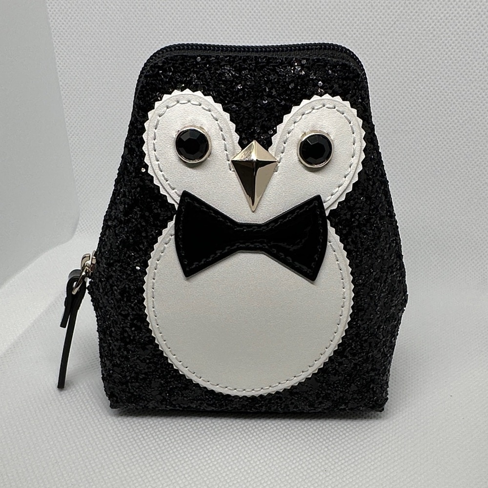Kate Spade Novelty Clifton Lane Glitter Penguin Coin Purse. Limited Edition